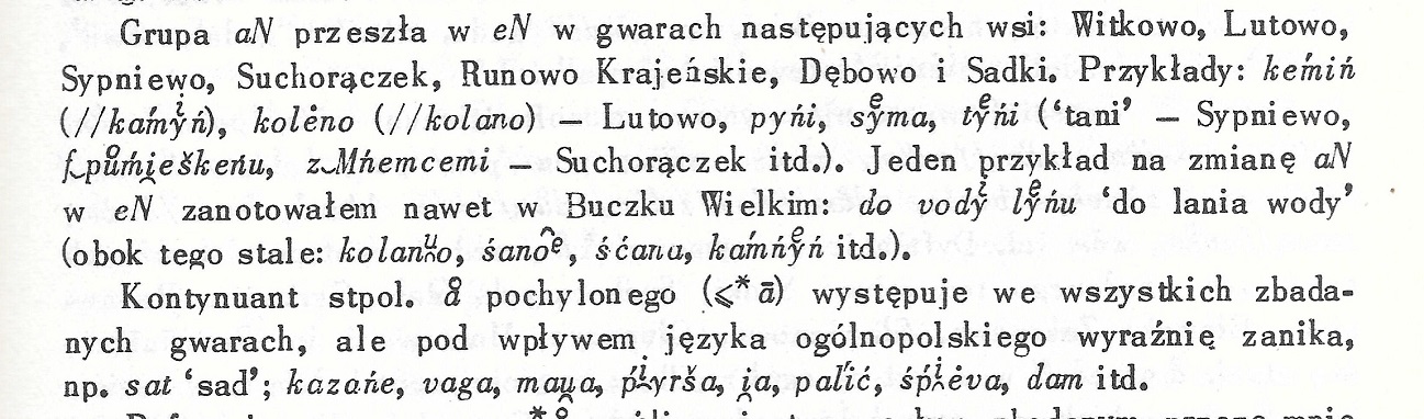 Fragment z książki "Gwary Krajny" Z. Zagórskiego